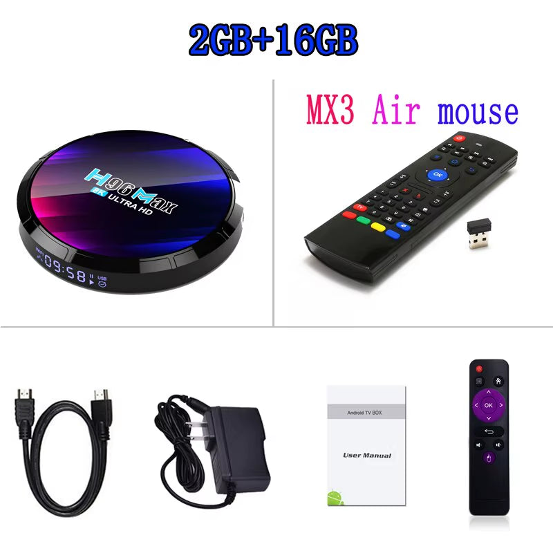 Android TV Box H96MAX RK3528 Android Box Soporte 2,4G/5,8G Wifi6 BT5.0 4K Video Set Top TV Box Decodificar Y Reproducir 8K 24Fps