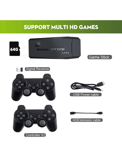 4K HD Video Mini Memory Stick Plug and Play Nostalgia Simulator Classic Retro Game Console for Gifts