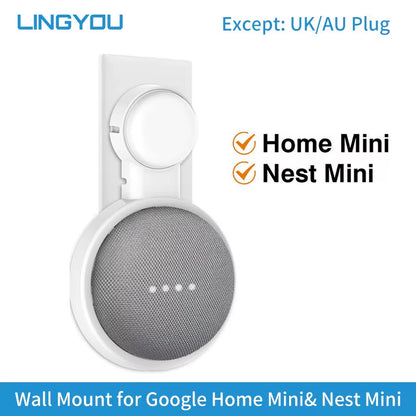 LINGYOU Soporte De Pared Para Google Home Mini Nest Mini Soporte Asistente De Voz Soporte De Hogar Inteligente Soporte De Audio Para Dormitorio (No Reino Unido Y AU)