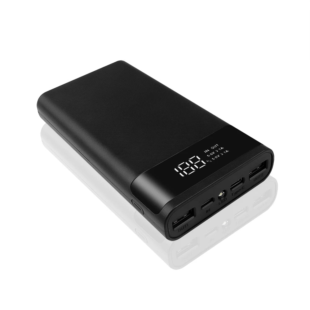 Kebidumei Caja De Almacenamiento De Carga De Batería Portátil De 5V DIY 6*18650 Carcasa De Banco De Energía DIY Tipo C Micro USB Caja De Cargador De Teléfono Móvil