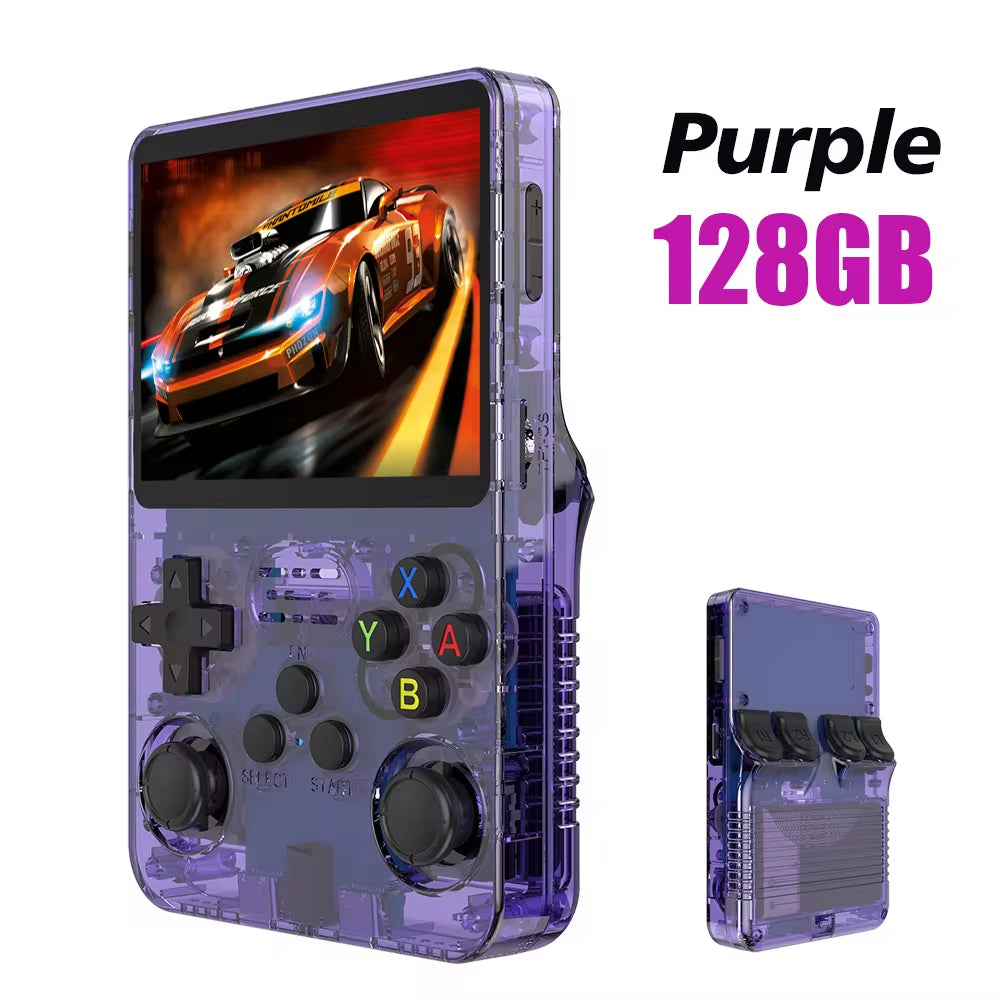 Consola De Videojuegos Portátil Retro R36S, Sistema Linux, Pantalla IPS De 3,5 Pulgadas, Reproductor De Vídeo De Bolsillo, R35S, 64GB De Juegos