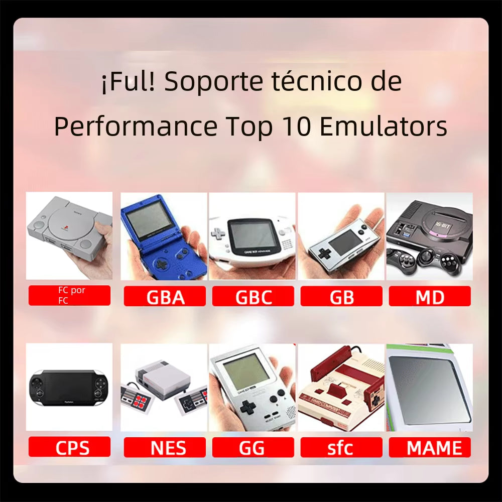 GAMINJA X7 Consola De Juegos Portátil De 4,3 Pulgadas Pantalla IPS Reproductor De Videojuegos Consola De Juegos HD 10000 Juegos Integrados Para GBA GBC NES GBC