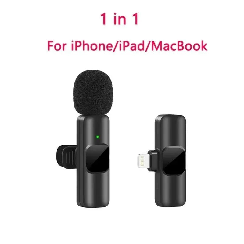 Micrófono Lavalier Inalámbrico Portátil, Minimicrófono De Grabación De Audio Y Vídeo Para Iphone, Android, Transmisión En Vivo, Videojuegos, Teléfono