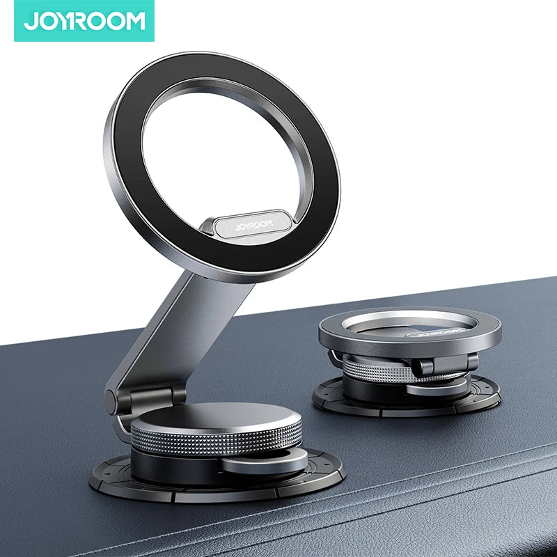 Joyroom Magnetic Car Mount All-Metal Strongest Magnet Foldable Phone Holder for Car Dashboard Tesla Phone Mount for Iphone