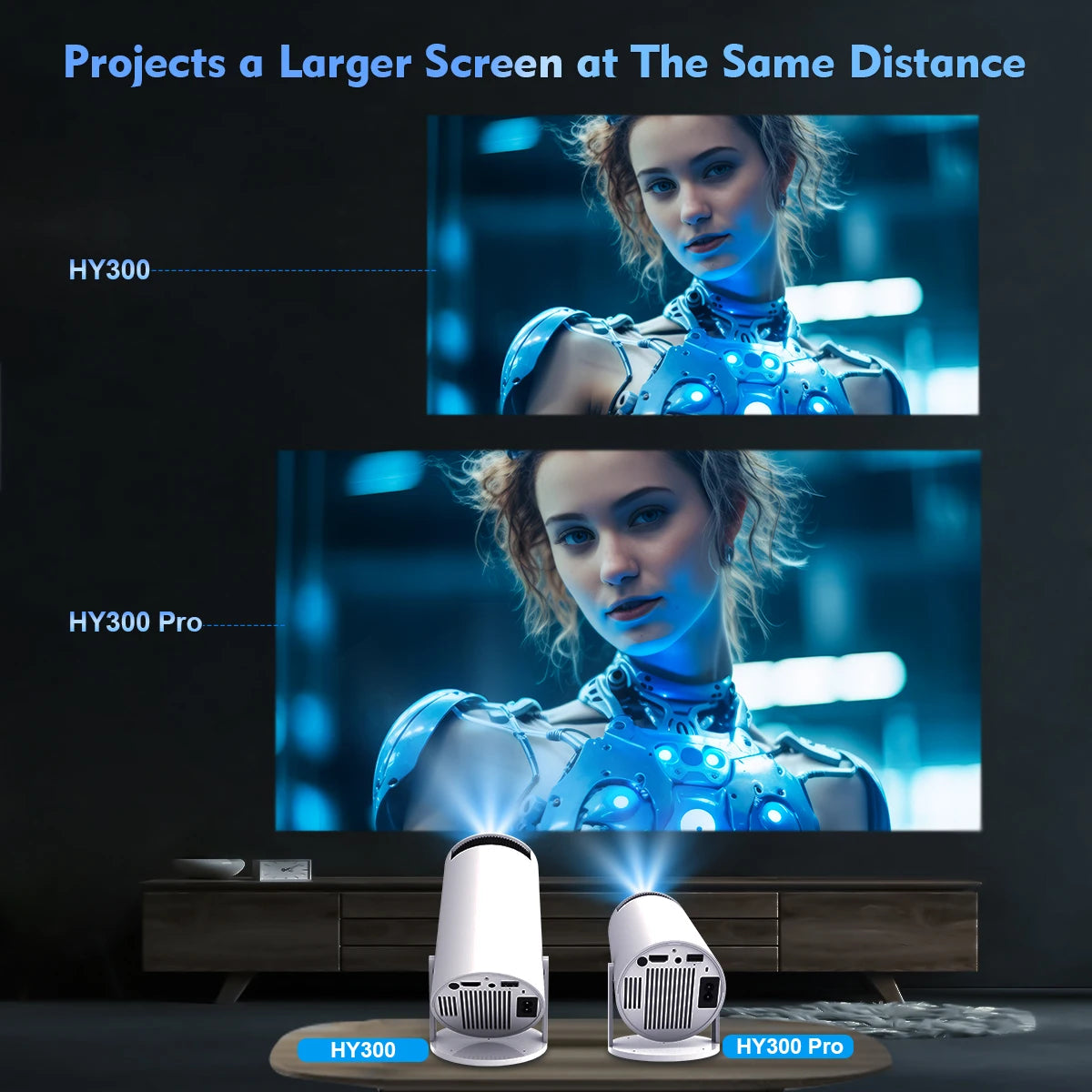 Proyector Magcubic HY300 PRO 4K Android 11 Dual Wifi6 260ANSI Allwinner H713 BT5.0 1080P 1280*720P Proyector De Cine En Casa Para Exteriores