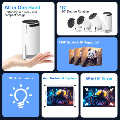 Proyector Magcubic HY300 PRO 4K Android 11 Dual Wifi6 260ANSI Allwinner H713 BT5.0 1080P 1280*720P Proyector De Cine En Casa Para Exteriores