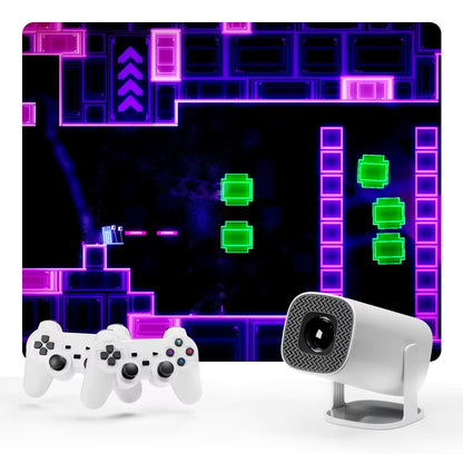 Proyector De Juegos Android 11 P30MAX 64GB Tarjeta TF Controlador De Juegos Inalámbrico WIFI Dual 1280*720P Proyector Portátil De Cine En Casa